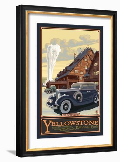 Old Faithful Inn, Yellowstone National Park, Wyoming-Lantern Press-Framed Art Print