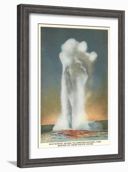 Old Faithful, Yellowstone Park, Montana-null-Framed Art Print