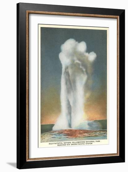 Old Faithful, Yellowstone Park, Montana-null-Framed Art Print