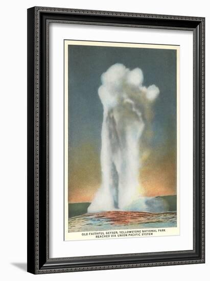 Old Faithful, Yellowstone Park, Montana-null-Framed Art Print