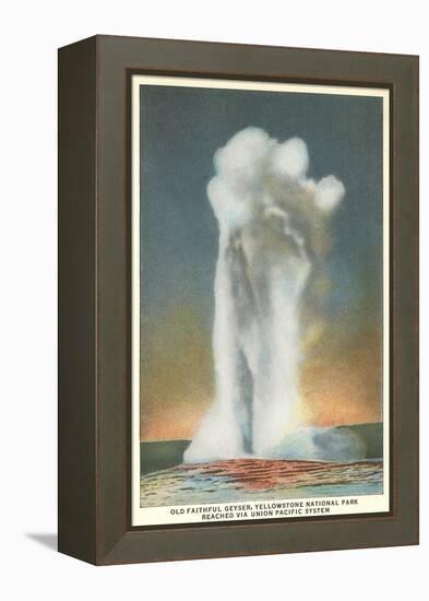 Old Faithful, Yellowstone Park, Montana-null-Framed Stretched Canvas