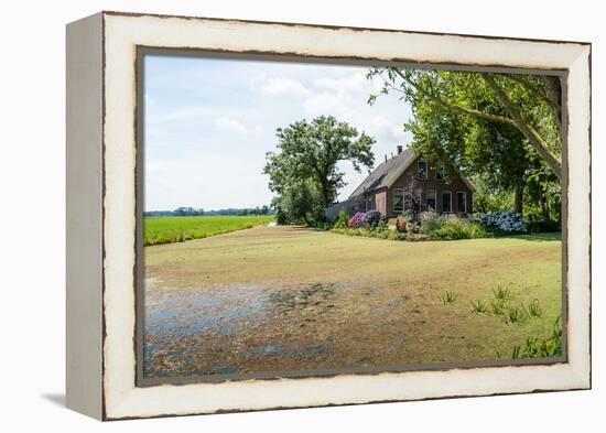 Old Farm House in A Dutch Polder Landscape-Ruud Morijn-Framed Premier Image Canvas