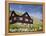 Old Farm House with Sod Roof, Kirkjubor Village, Faroe Islands, Denmark-Cindy Miller Hopkins-Framed Premier Image Canvas