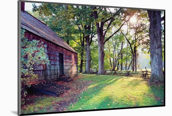 Old Farmhouse In Warm Autumn Sunlight-George Oze-Mounted Photographic Print