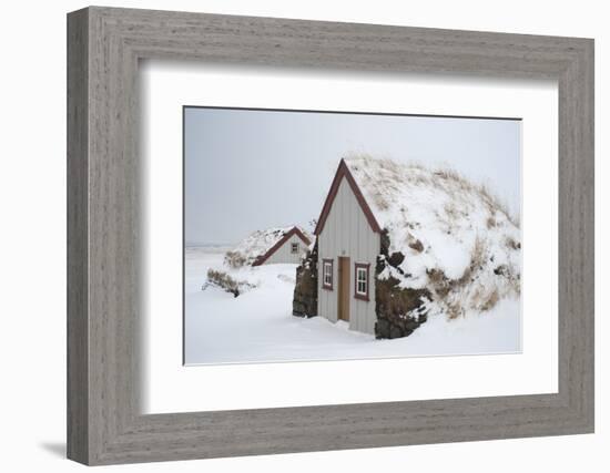 Old Farmhouse Lauf‡s, Coast Eyjafjšrdur, North of Akureyri, Noth Iceland-Julia Wellner-Framed Photographic Print