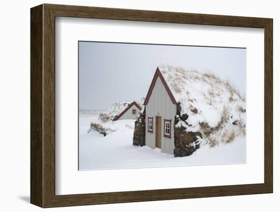 Old Farmhouse Lauf‡s, Coast Eyjafjšrdur, North of Akureyri, Noth Iceland-Julia Wellner-Framed Photographic Print