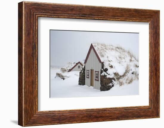 Old Farmhouse Lauf‡s, Coast Eyjafjšrdur, North of Akureyri, Noth Iceland-Julia Wellner-Framed Photographic Print