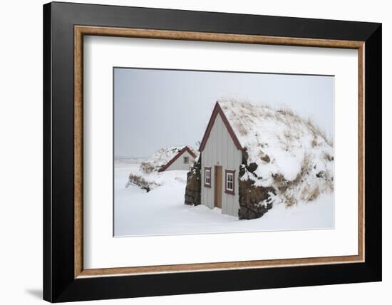 Old Farmhouse Lauf‡s, Coast Eyjafjšrdur, North of Akureyri, Noth Iceland-Julia Wellner-Framed Photographic Print