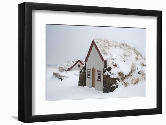 Old Farmhouse Lauf‡s, Coast Eyjafjšrdur, North of Akureyri, Noth Iceland-Julia Wellner-Framed Photographic Print