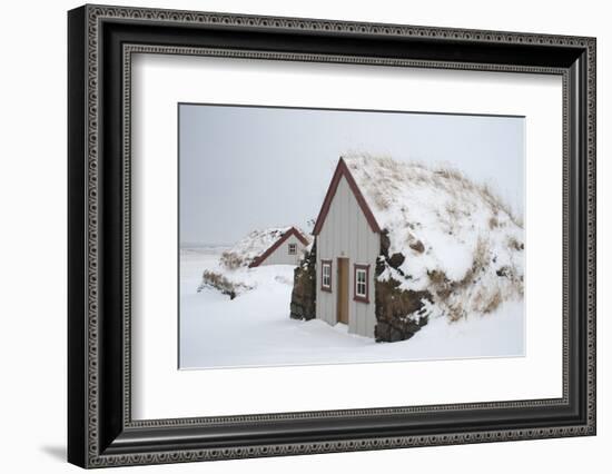 Old Farmhouse Lauf‡s, Coast Eyjafjšrdur, North of Akureyri, Noth Iceland-Julia Wellner-Framed Photographic Print