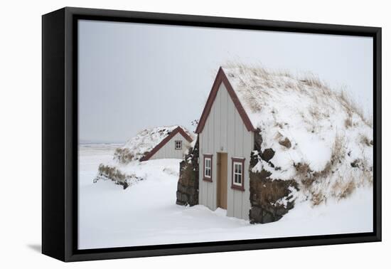 Old Farmhouse Lauf‡s, Coast Eyjafjšrdur, North of Akureyri, Noth Iceland-Julia Wellner-Framed Premier Image Canvas