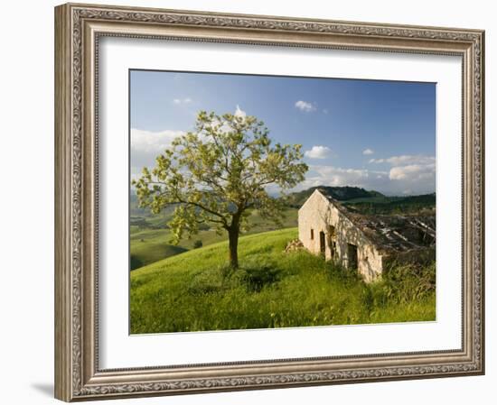 Old Farmhouse, Pergusa, Enna, Sicily, Italy-Walter Bibikow-Framed Photographic Print