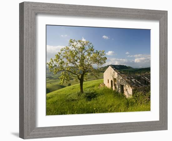 Old Farmhouse, Pergusa, Enna, Sicily, Italy-Walter Bibikow-Framed Photographic Print