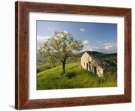 Old Farmhouse, Pergusa, Enna, Sicily, Italy-Walter Bibikow-Framed Photographic Print