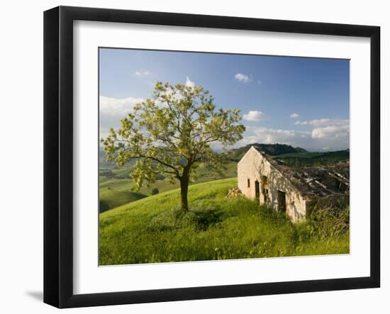 Old Farmhouse, Pergusa, Enna, Sicily, Italy-Walter Bibikow-Framed Photographic Print