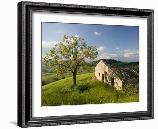 Old Farmhouse, Pergusa, Enna, Sicily, Italy-Walter Bibikow-Framed Photographic Print