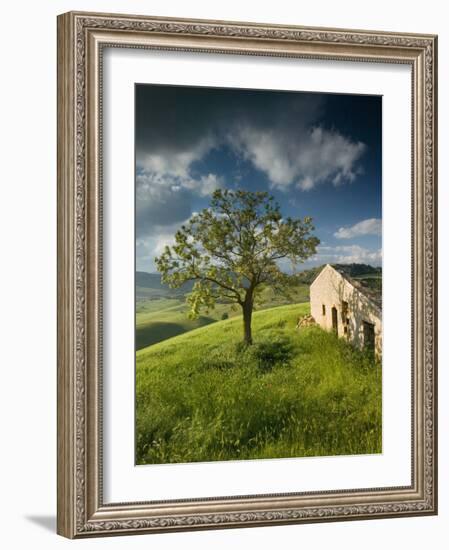 Old Farmhouse, Pergusa, Enna, Sicily, Italy-Walter Bibikow-Framed Photographic Print