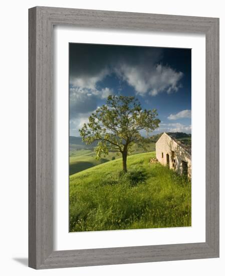 Old Farmhouse, Pergusa, Enna, Sicily, Italy-Walter Bibikow-Framed Photographic Print