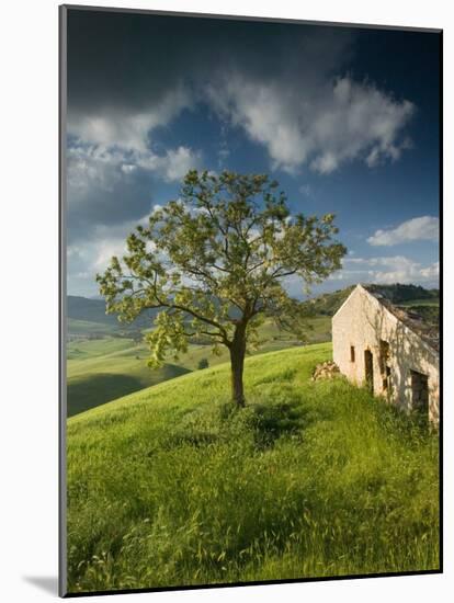 Old Farmhouse, Pergusa, Enna, Sicily, Italy-Walter Bibikow-Mounted Photographic Print