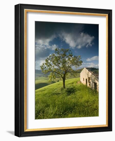 Old Farmhouse, Pergusa, Enna, Sicily, Italy-Walter Bibikow-Framed Photographic Print