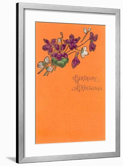 Old Fashioned Birthday Greetings-null-Framed Art Print