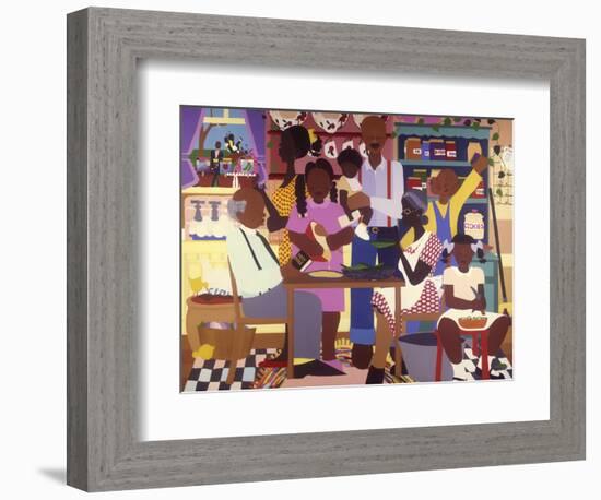 Old Fashioned Dinner-Varnette Honeywood-Framed Art Print