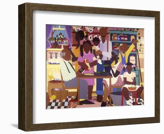 Old Fashioned Dinner-Varnette Honeywood-Framed Art Print