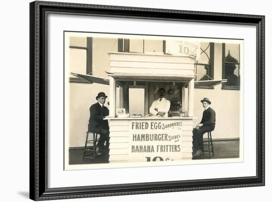 Old Fashioned Fast Food Stand-null-Framed Art Print