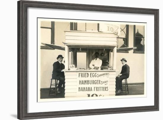 Old Fashioned Fast Food Stand-null-Framed Art Print