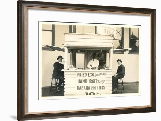 Old Fashioned Fast Food Stand-null-Framed Art Print