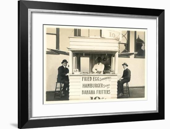 Old Fashioned Fast Food Stand-null-Framed Art Print