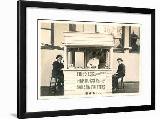 Old Fashioned Fast Food Stand-null-Framed Art Print