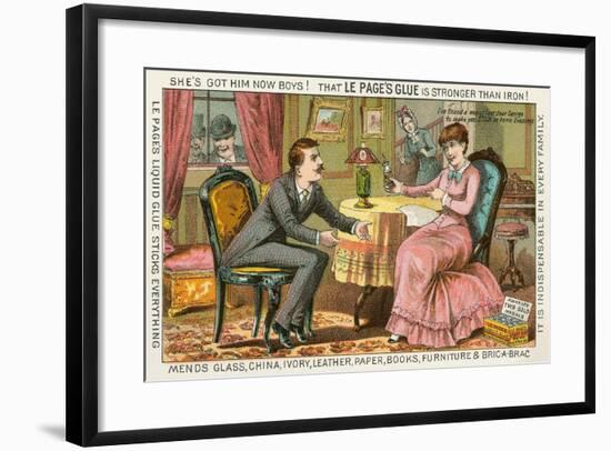 Old Fashioned Glue Ad-null-Framed Art Print