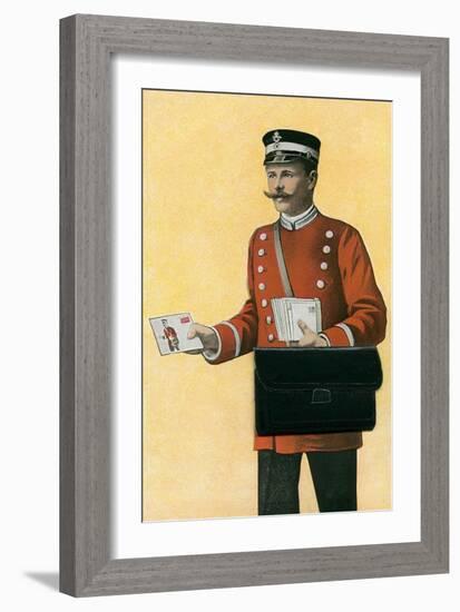 Old Fashioned Mailman-null-Framed Art Print