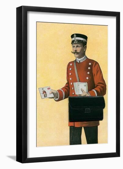 Old Fashioned Mailman-null-Framed Art Print