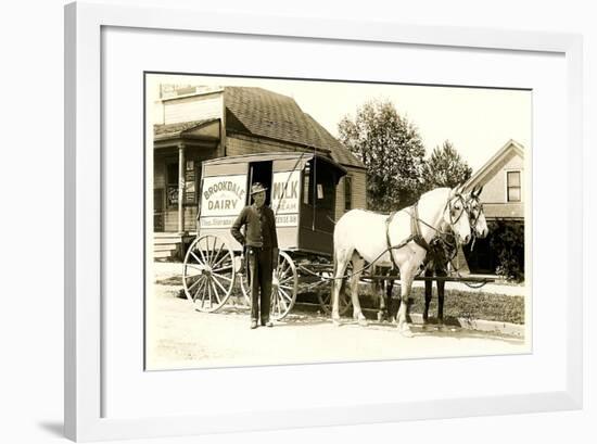 Old Fashioned Milk Wagon-null-Framed Art Print