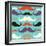 Old Fashioned Mustache Pattern-cienpies-Framed Art Print