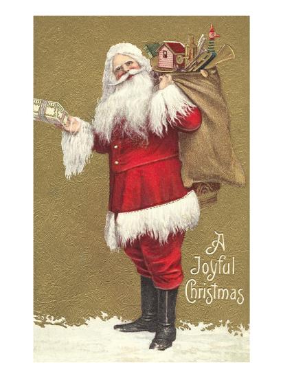 Old-Fashioned Santa Claus Art Print by | Art.com