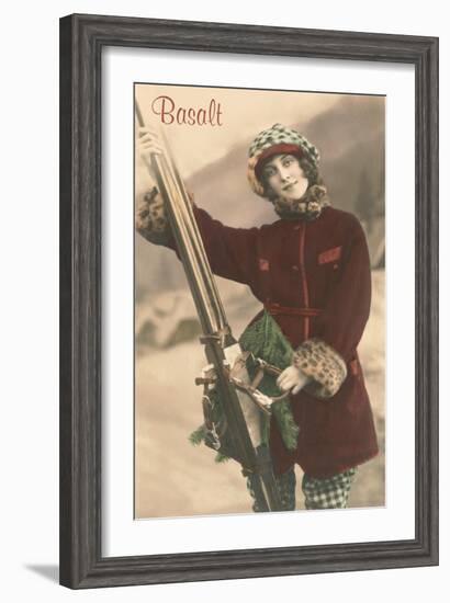 Old Fashioned Skier, Basalt-null-Framed Art Print