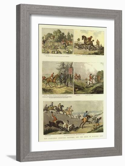 Old Fashioned Sporting Pictures, and the Road in Byegone Days-Thomas Rowlandson-Framed Giclee Print