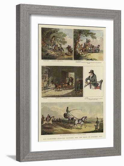 Old Fashioned Sporting Pictures, and the Road in Byegone Days-Thomas Rowlandson-Framed Giclee Print