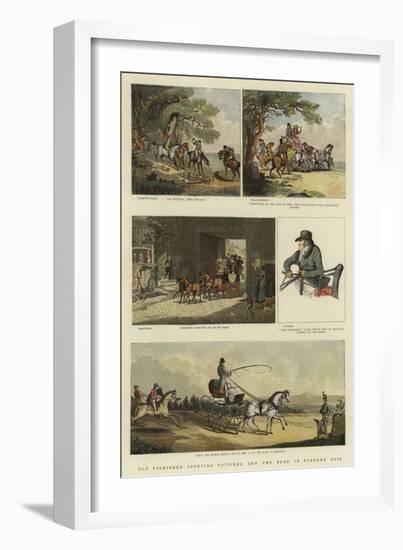 Old Fashioned Sporting Pictures, and the Road in Byegone Days-Thomas Rowlandson-Framed Giclee Print