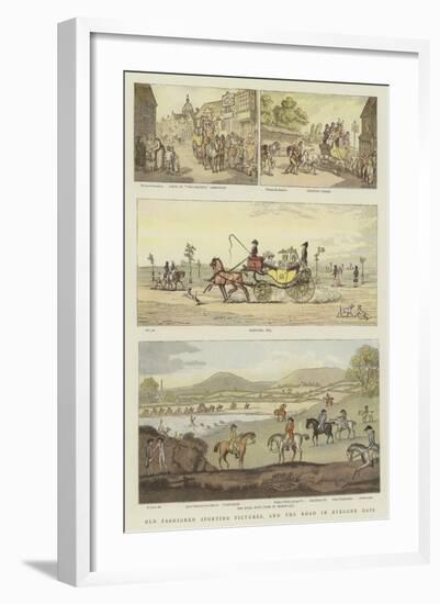 Old Fashioned Sporting Pictures, and the Road in the Byegone Days-Thomas Rowlandson-Framed Giclee Print