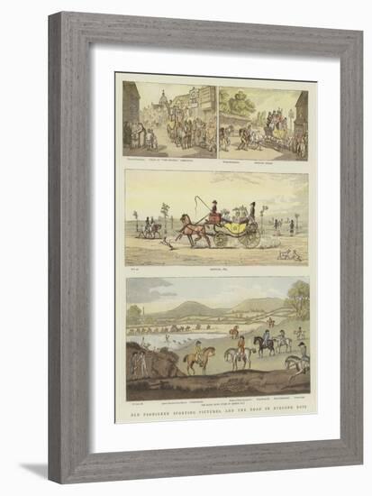 Old Fashioned Sporting Pictures, and the Road in the Byegone Days-Thomas Rowlandson-Framed Giclee Print