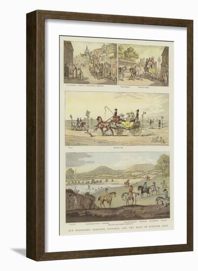 Old Fashioned Sporting Pictures, and the Road in the Byegone Days-Thomas Rowlandson-Framed Giclee Print