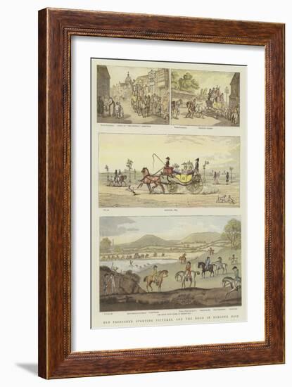 Old Fashioned Sporting Pictures, and the Road in the Byegone Days-Thomas Rowlandson-Framed Giclee Print