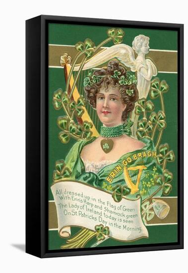 Old Fashioned St. Patrick's Day Greeting-null-Framed Stretched Canvas