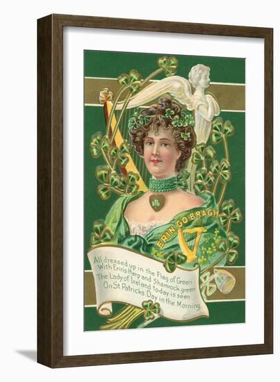 Old Fashioned St. Patrick's Day Greeting-null-Framed Art Print