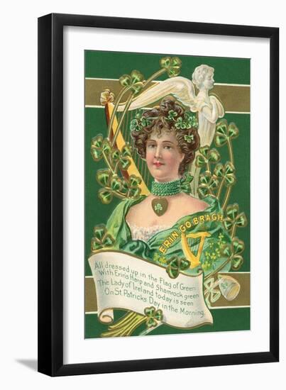 Old Fashioned St. Patrick's Day Greeting-null-Framed Art Print