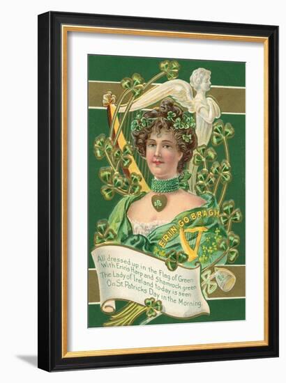 Old Fashioned St. Patrick's Day Greeting-null-Framed Art Print